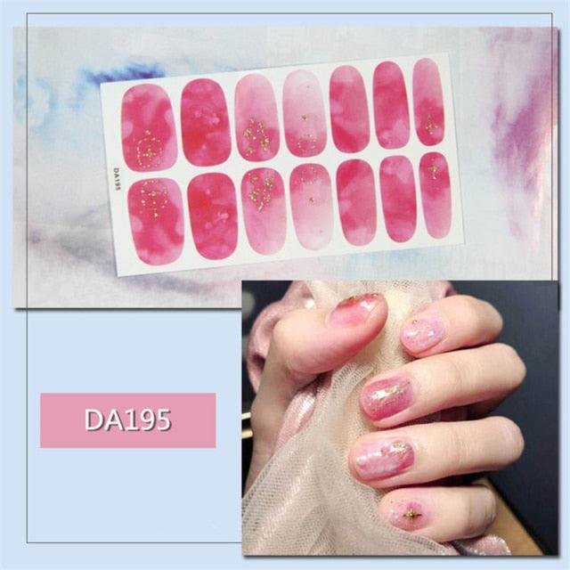Nail Wraps Polish Decals Strips Golden Glitter 3D Adhesive Full Nail Art Stickers Manicure Kits Women Nail Decorations Accessories Metal Curve Stripe Lines Design Letter Nail Sticker Adhesive Decoration Template Nail Tool Decorations