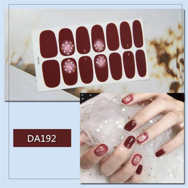 Nail Wraps Polish Decals Strips Golden Glitter 3D Adhesive Full Nail Art Stickers Manicure Kits Women Nail Decorations Accessories Metal Curve Stripe Lines Design Letter Nail Sticker Adhesive Decoration Template Nail Tool Decorations