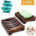 Natural Wooden Soap Dish Wood Soap Tray Holder Storage Soap Rack Plate Box Container For Bath Shower Plate Bathroom Wooden Soap Dish Soap Saver Holder Soap Tray for Bathroom Shower Rectangular Sink Drainer Hand Craft for Soap Sponges And More