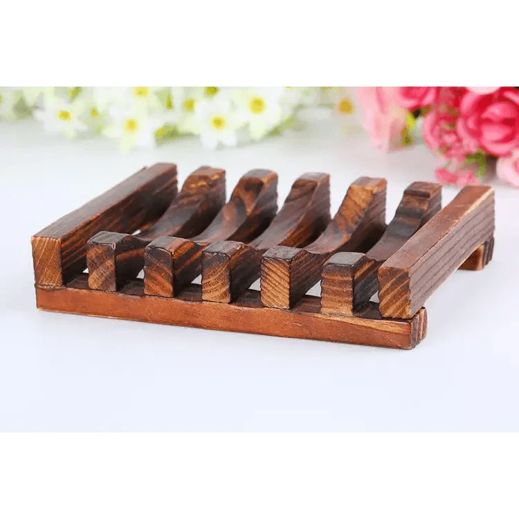 Natural Wooden Soap Dish Wood Soap Tray Holder Storage Soap Rack Plate Box Container For Bath Shower Plate Bathroom Wooden Soap Dish Soap Saver Holder Soap Tray for Bathroom Shower Rectangular Sink Drainer Hand Craft for Soap Sponges And More