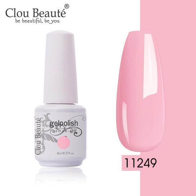 New 2022 Women Gel Nail Polish Pure Pink UV Gel Nail Polish Art Manicure Luxury Colorful Design For Ladies and Womens