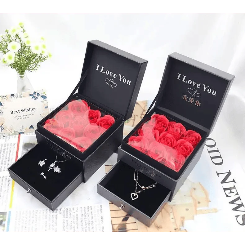 New Amazing Gift Boxes with Lids for Presents Jewelry Rose Box Christmas Present Women's Birthday Party Gift for Mom Girlfriend Gifts Bridesmaid gift Party favorite