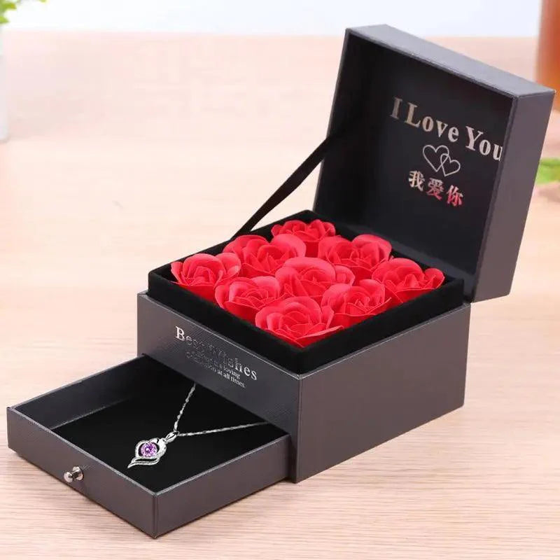 New Amazing Gift Boxes with Lids for Presents Jewelry Rose Box Christmas Present Women's Birthday Party Gift for Mom Girlfriend Gifts Bridesmaid gift Party favorite