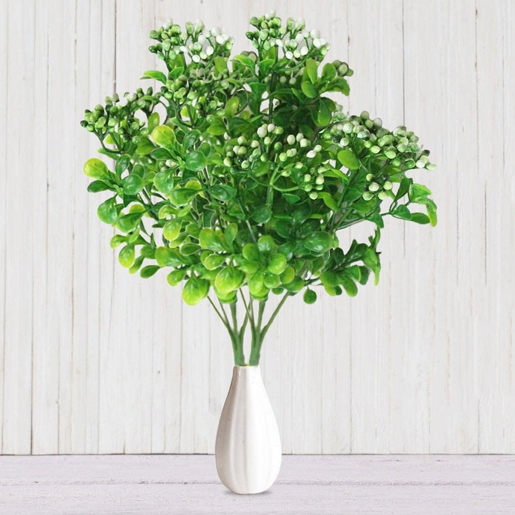 New Artificial Shrubs Boston Fern Grass Fake Green Bushes Indoor Outdoor UV Resistant Indoor Outside For Home Garden Porch Window Décor
