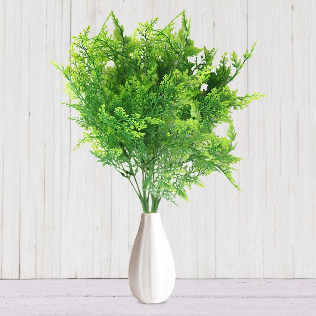 New Artificial Shrubs Boston Fern Grass Fake Green Bushes Indoor Outdoor UV Resistant Indoor Outside For Home Garden Porch Window Décor