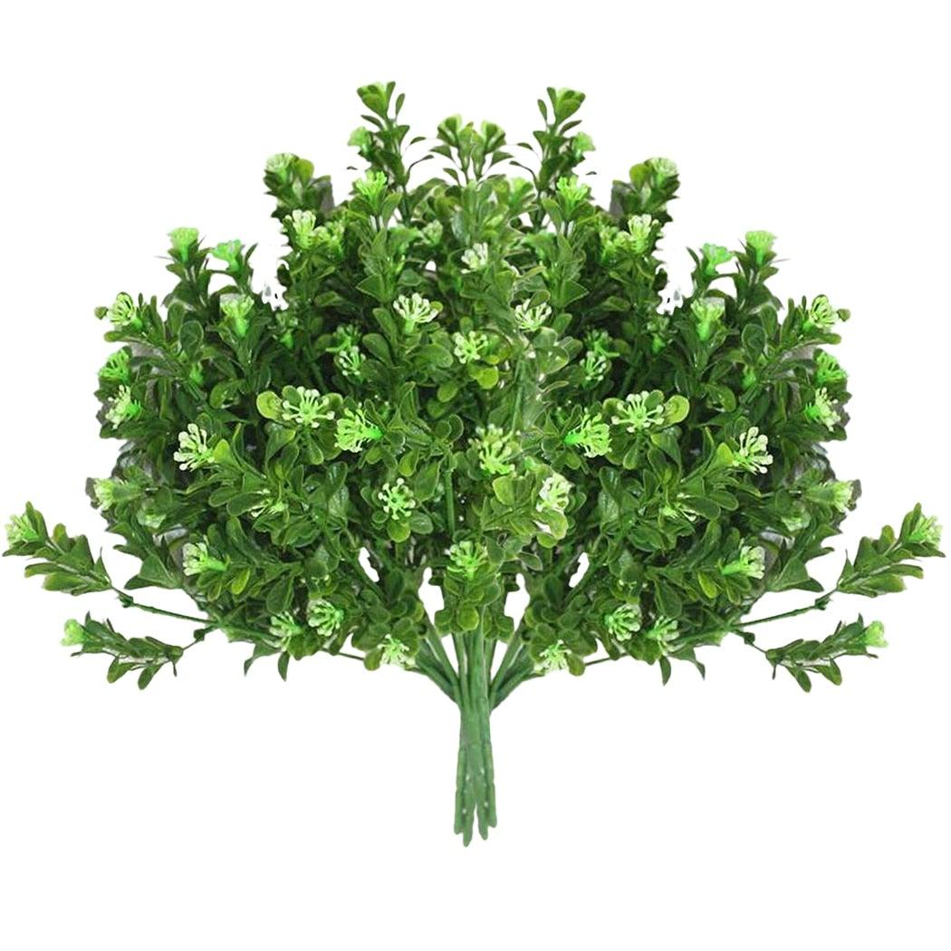 New Artificial Shrubs Boston Fern Grass Fake Green Bushes Indoor Outdoor UV Resistant Indoor Outside For Home Garden Porch Window Décor