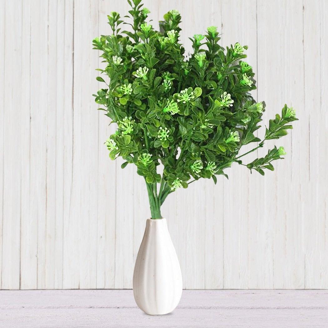 New Artificial Shrubs Boston Fern Grass Fake Green Bushes Indoor Outdoor UV Resistant Indoor Outside For Home Garden Porch Window Décor