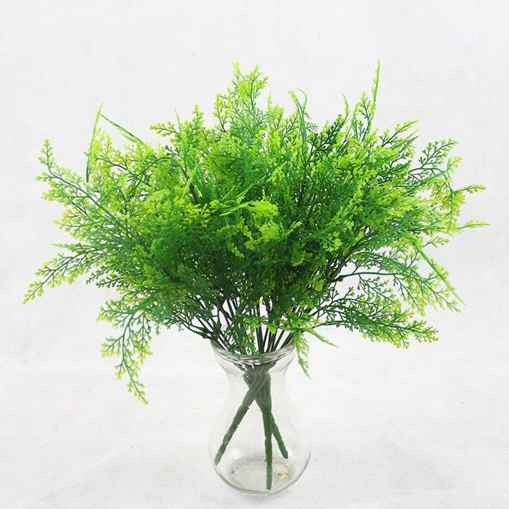 New Artificial Shrubs Boston Fern Grass Fake Green Bushes Indoor Outdoor UV Resistant Indoor Outside For Home Garden Porch Window Décor