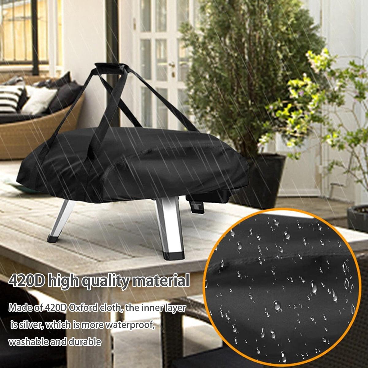 New Barbecue Grill Oven Cover for 12 16 Portable 420D Fabric Waterproof Pizza Oven Dustproof Covers BBQ Accessories Outdoor Pizza Oven Waterproof Fabric BBQ Oven Cover Accessories
