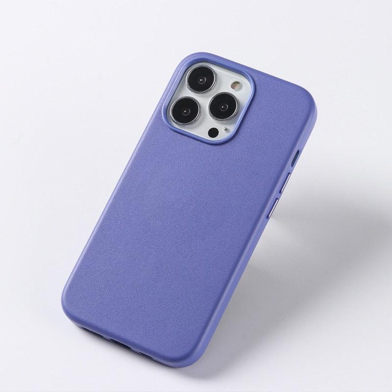 New Colorful Leather For iPhone 14 13 Pro Max Mini Magnet Case Cover Wireless Charging Drop Protect Covers Shockproof Slim Back Cover Leather Case For iPhone Slim and Aesthetic iPhone 14 case