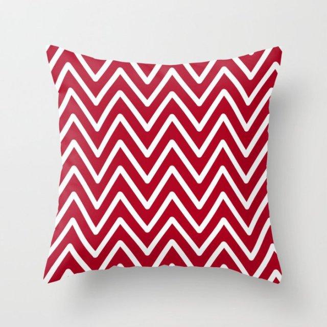 New Creative Red Cushion Case Hot Modern Home Outdoor Decorative Geometry Square Pillow Case Decorative Pillows Case Sofa Couch Seat Polyester Pillows Covers 45x45CM