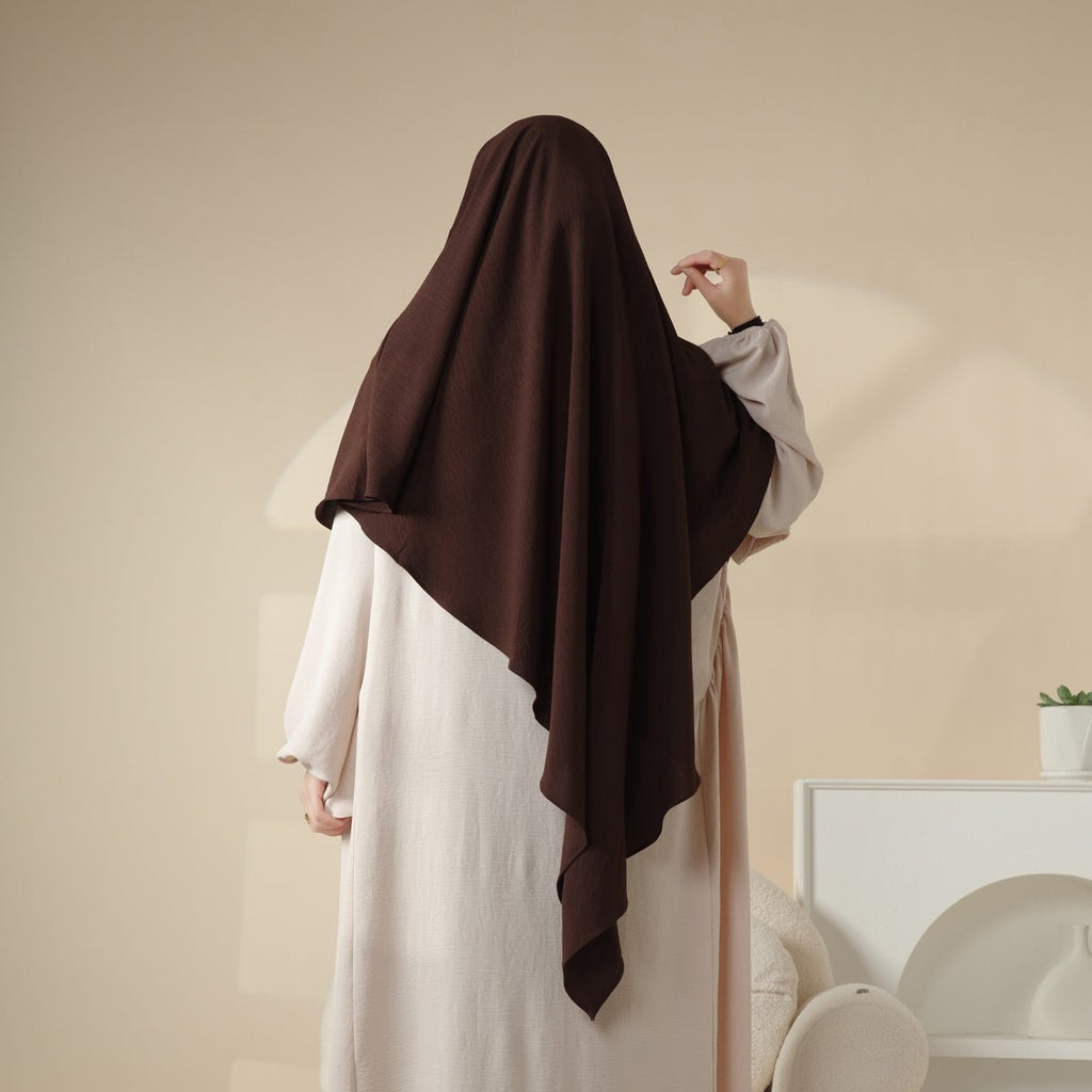 New Crepe 1-Layer Khimar | Soft Crepe Material Khimar (MK009)