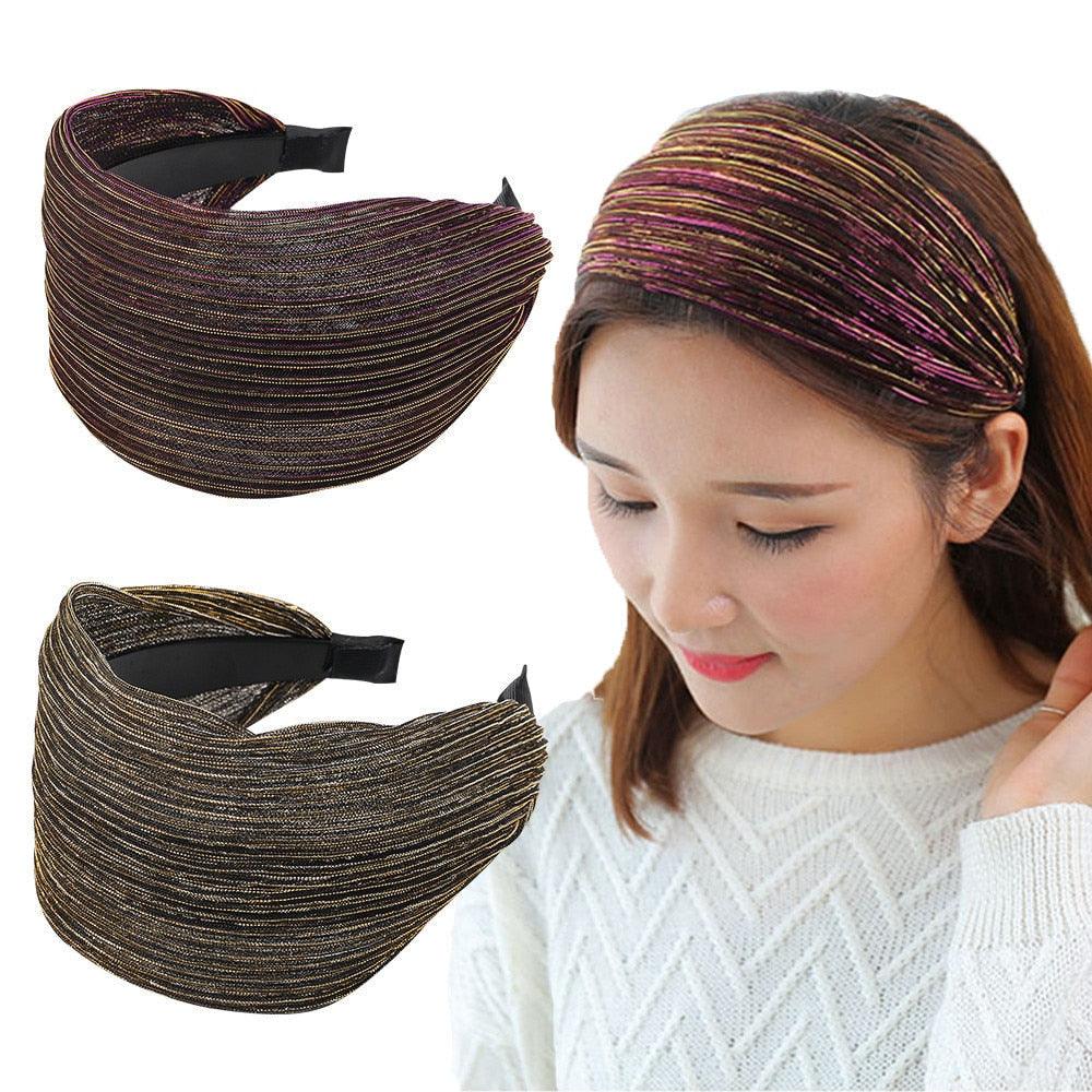 New Fashion Gradient Wide-sided Lace Simple Breathable Toothed Non-slip Headband for Women Girl Hair Accessories Headwear Gorgeous Hair Accessories For Women