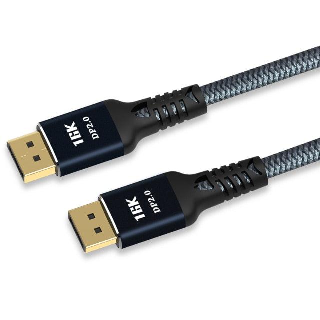 New HDR Resolution DisplayPort 2.0 Cable 16K 10K 80Gbps16K DisplayPort 2.0 Cable 10ft Supports 16K@60Hz 0K@60Hz  8K@60Hz 4K@165Hz 4K@144Hz 80Gbps Dynamic HDR  Adapter For Video PC Laptop TV Monitor