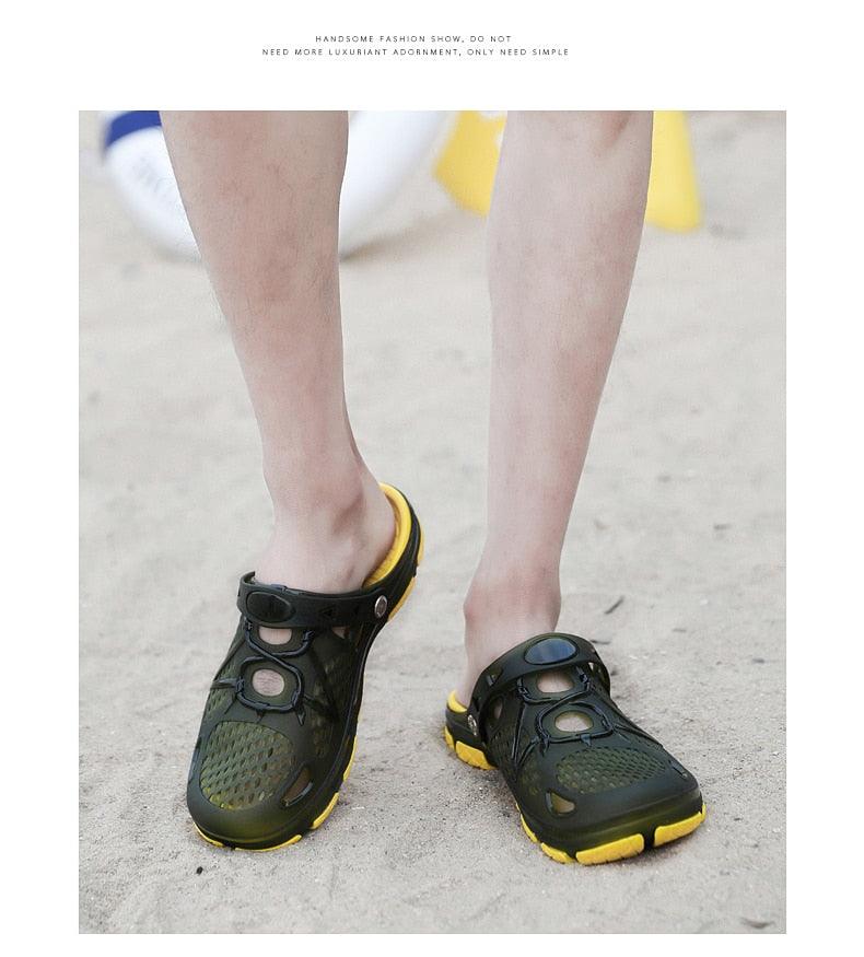 New Mens Sandals Summer Flip Flops Slippers Outdoor Beach Casual Shoes Sandals Water Shoes Outdoor Beach Yard Pool Shower Summer Sandals Outdoor Slippers
