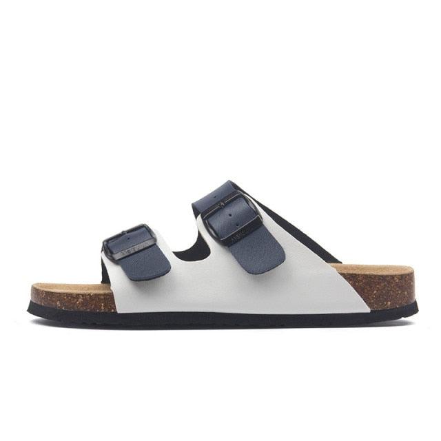 New Summer Beach Slippers Casual Double Buckle Non-slip Clogs Slides Women Slip On Flip Flop Women's Comfort Slides Double Buckle Adjustable EVA Flat Sandals