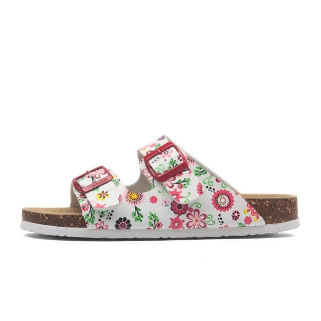 New Summer Beach Slippers Casual Double Buckle Non-slip Clogs Slides Women Slip On Flip Flop Women's Comfort Slides Double Buckle Adjustable EVA Flat Sandals