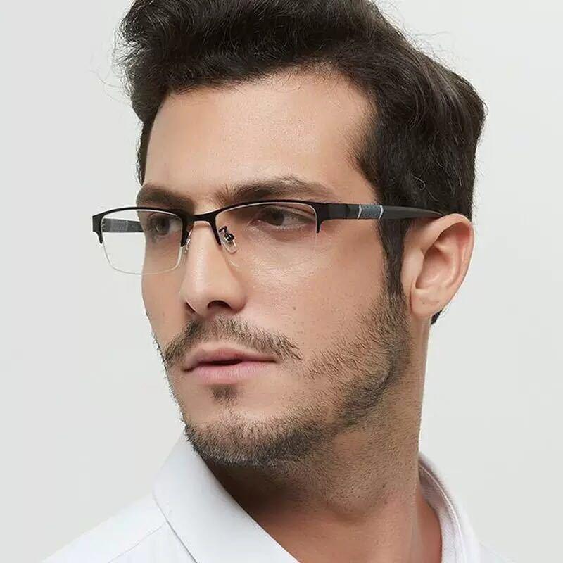 Lightweight Alloy Semi-Rimless Reading Glasses For  Men And Women With Quality Half Frame  Men Reading Glasses  For Men New Retro Eyewear