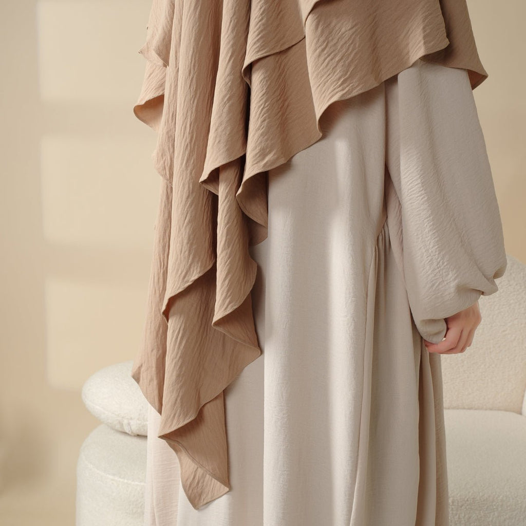 New Two-Layer Crepe Khimar (MK010)