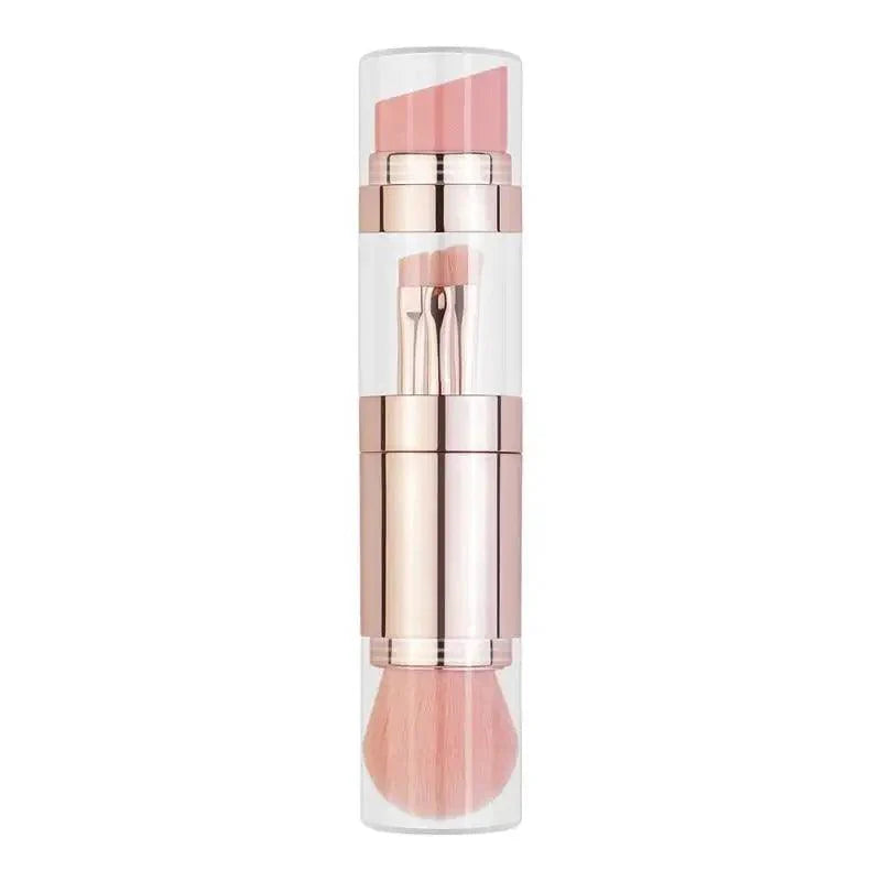 New Vintage Style 4 In 1 Makeup Brushes For Foundation, Eyebrow Shadow, Eyeliner Blush Powder, Brush Cosmetic And Concealer Professional Makeup Brush