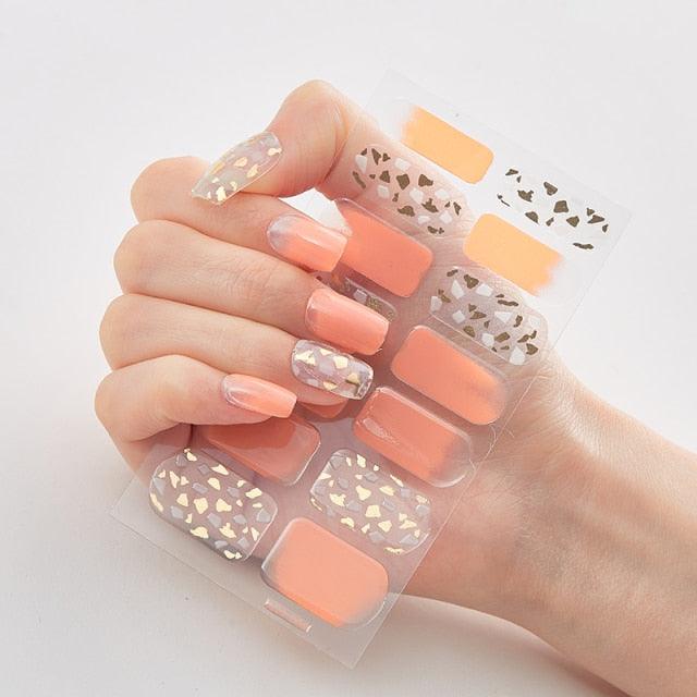 New Year Patterned Nail Decor Nail Polish Nail Art Stickers Full Beauty Sticker for Nails Nail Accessorie Christmas Nail Sticker 3D Nail Art Stickers Decal Slider Template Diy Nail Tool Decorations Nail Art Design Self Adhesive Luxury Designer Nail Sticke