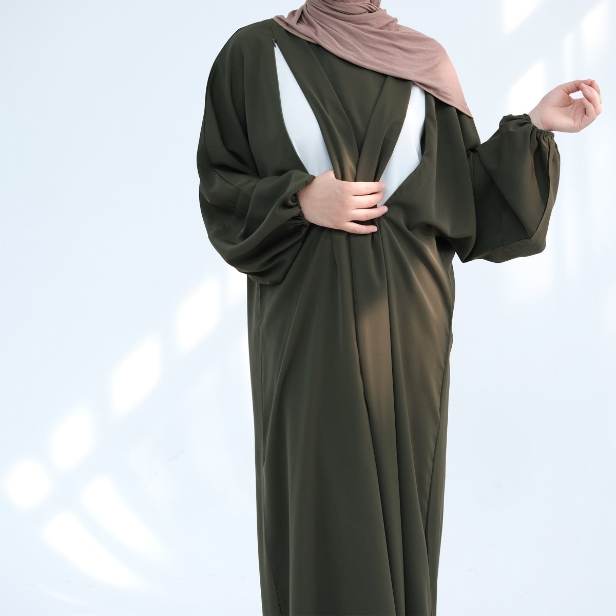 Nida Fabric Nursing Abaya(MA387)