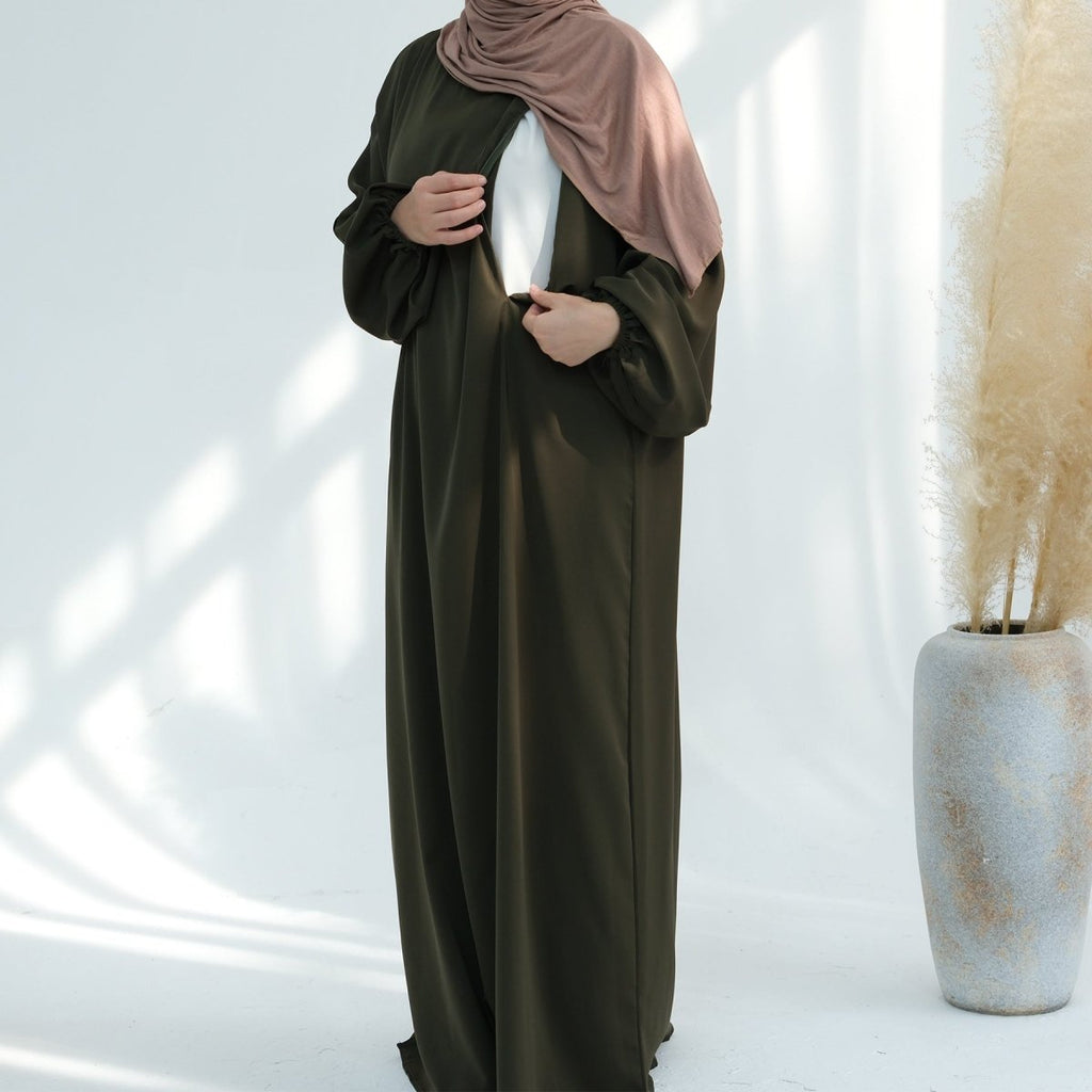 Nida Fabric Nursing Abaya(MA387)