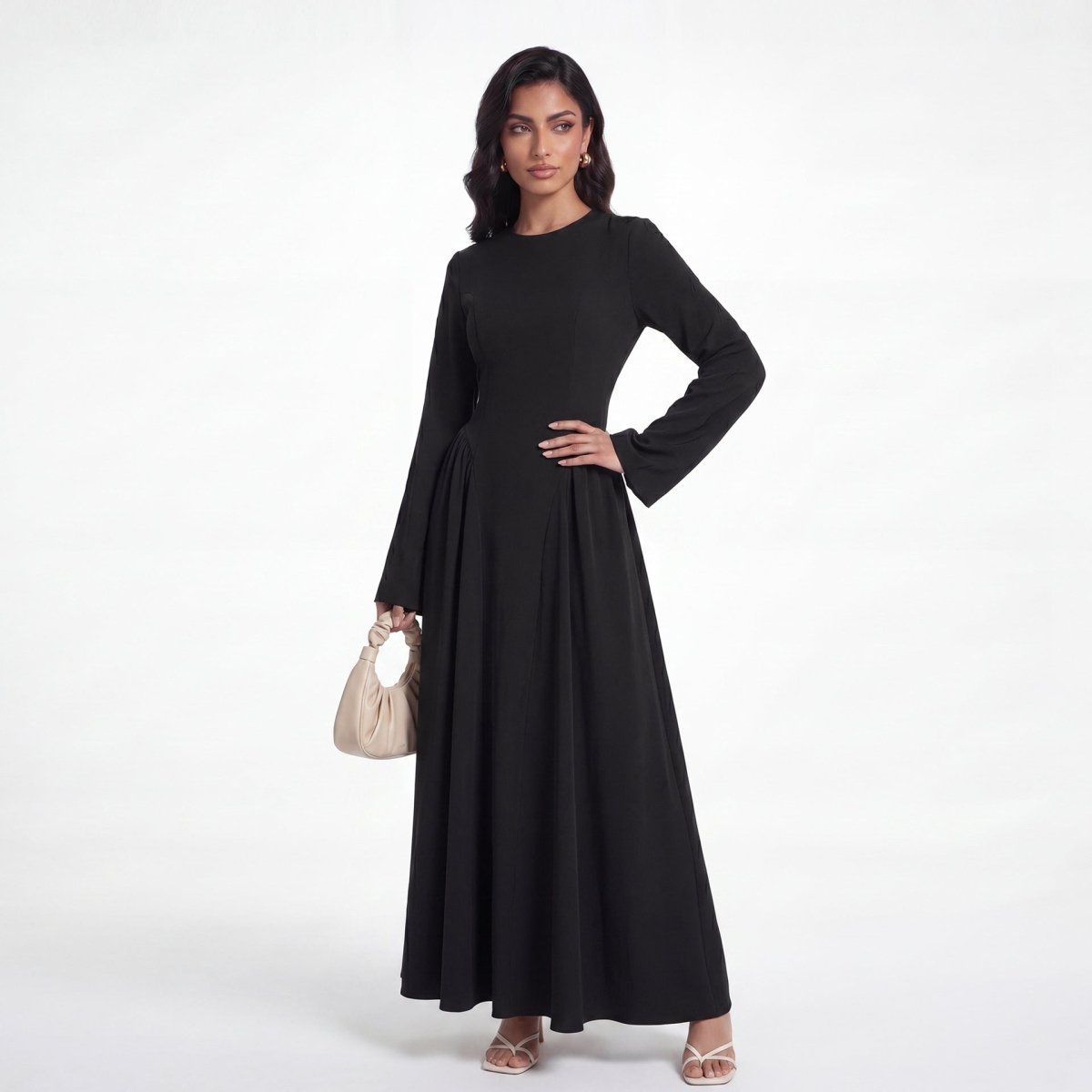 Nida Flared Maxi Dress(MS435)