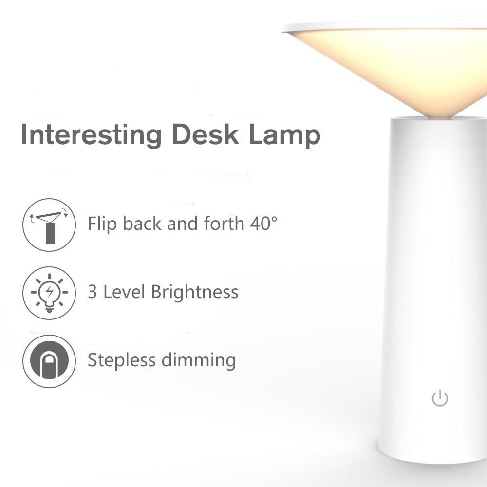 Novelty Bedroom Reading Book Light Modern Desk Lamp USB LED Table Lamp Touch Sensor Control for Home Office Decoration Decorative Table Lamp Cute Study Lamps for Bedroom Décor