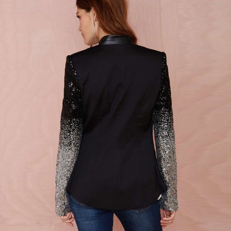 Ombre Sequin Sleeve Blazer(MS242)