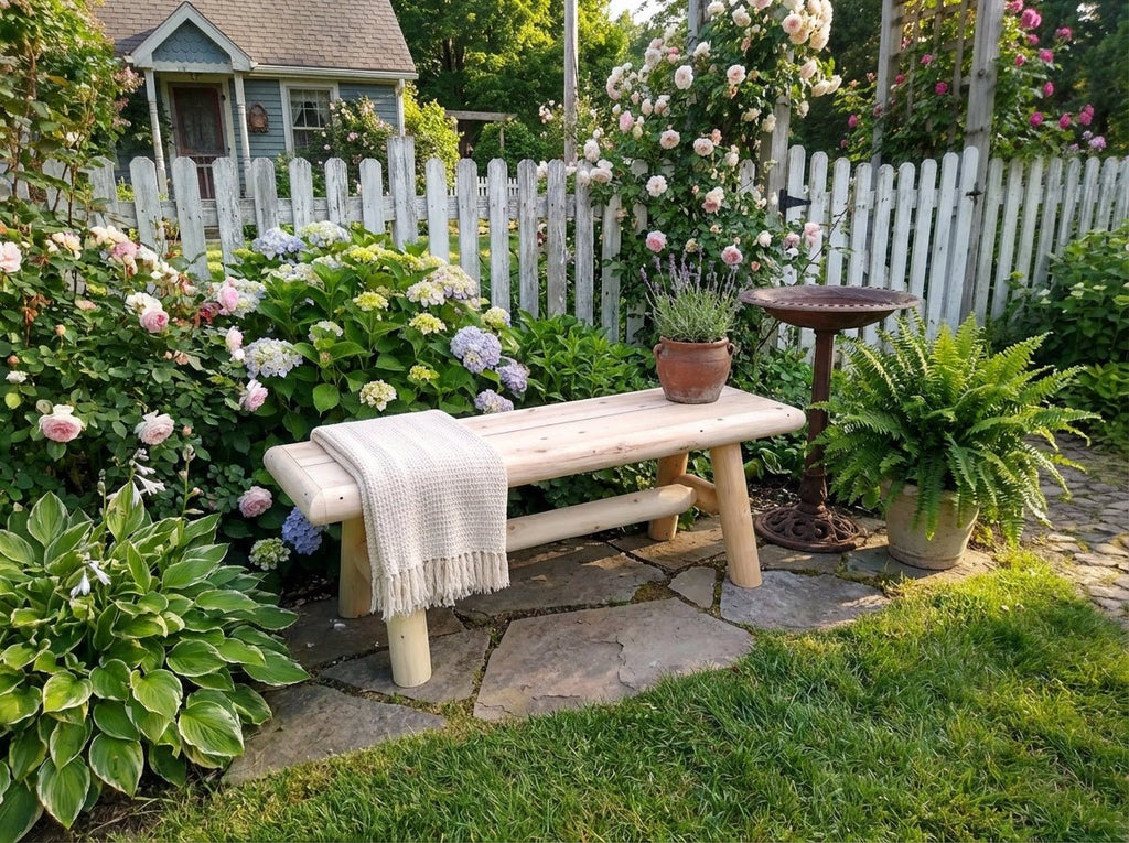 Outdoor Farmhouse Entryway Bench