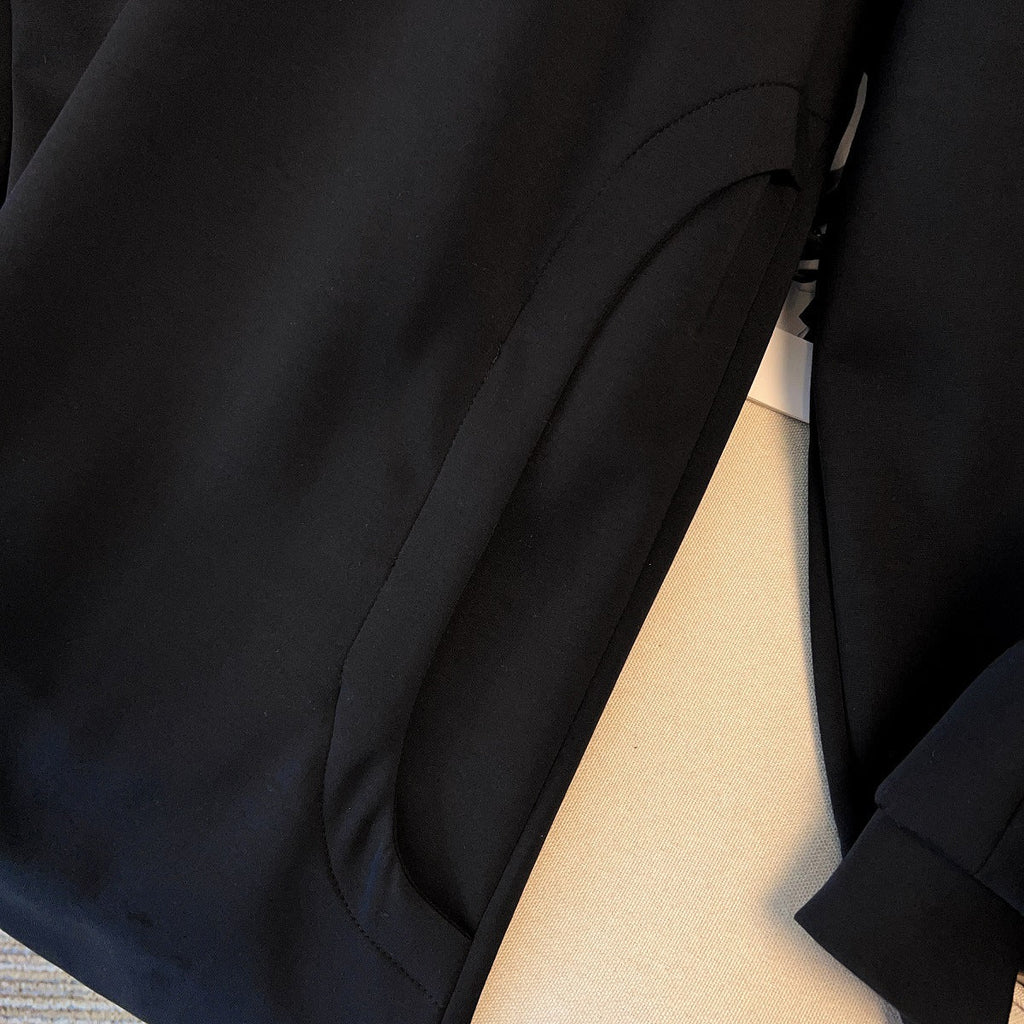 Oversized Half-Zip Hoodie Dress | Plus Size Midi Sweatshirt Dress(MS196)
