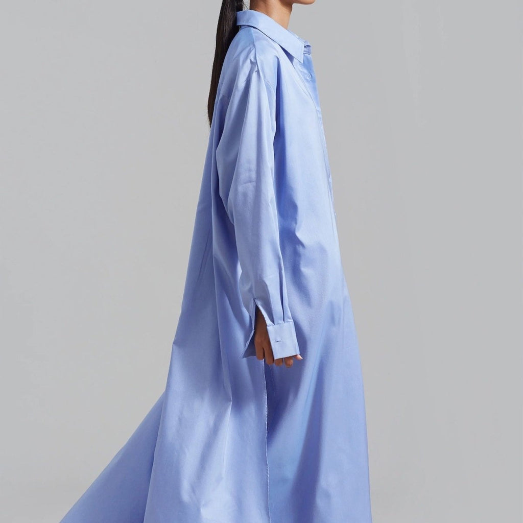 Oversized Shirt Dress with Side Slits(MS332)