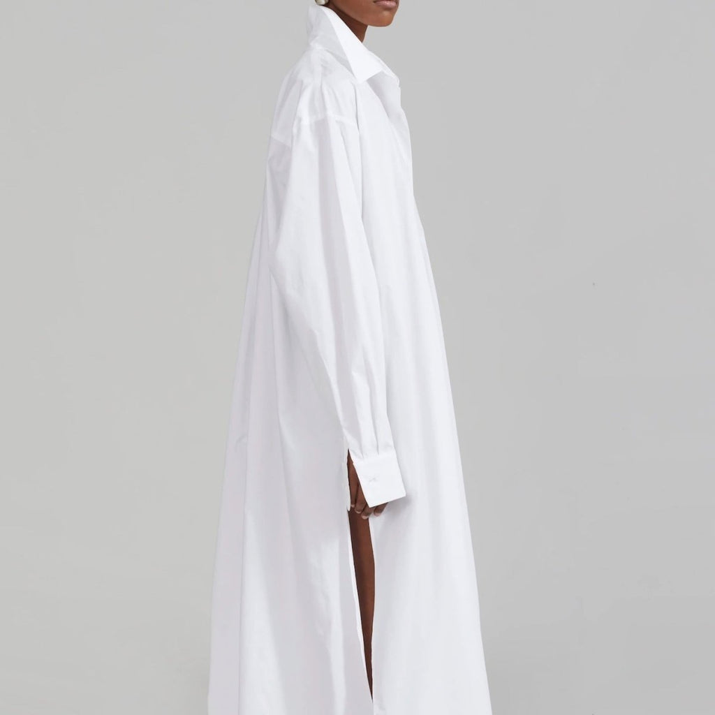 Oversized Shirt Dress with Side Slits(MS332)