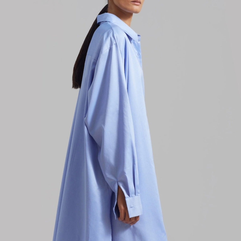Oversized Shirt Dress with Side Slits(MS332)