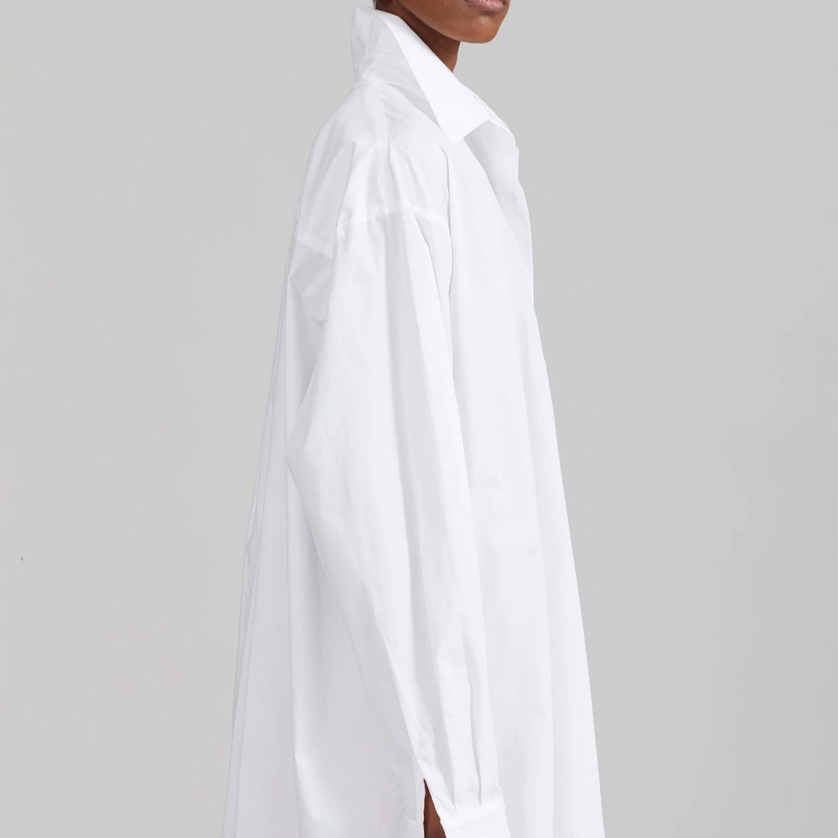 Oversized Shirt Dress with Side Slits(MS332)