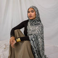 Painted Watercolor Cotton Hijab in Bohemian Style (MH141)