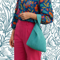 Japanese Knot Bag Knit Pattern – Eco-Friendly Project with Recycled Silk Yarn