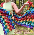 Rainbow Checkers Shawl - Crochet Pattern