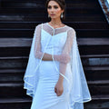 Pearl Embellished Bridal Cape(MAC374)
