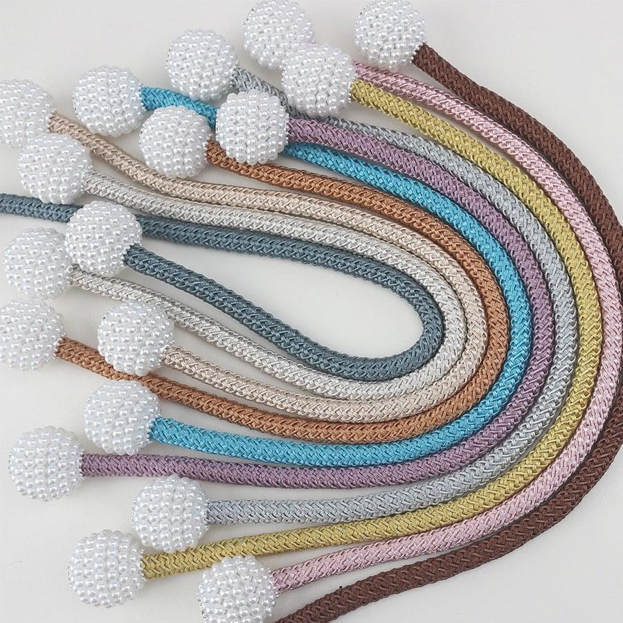 Pearl Magnetic Curtain Clip Curtain Holder Tieback Buckle Clips Hanging Ball Buckle Tie Back Curtain Accessories Home Decor  Decorative Curtain Holdbacks Crystal Tie Backs For Curtains Curtain Holders For Window Draperies