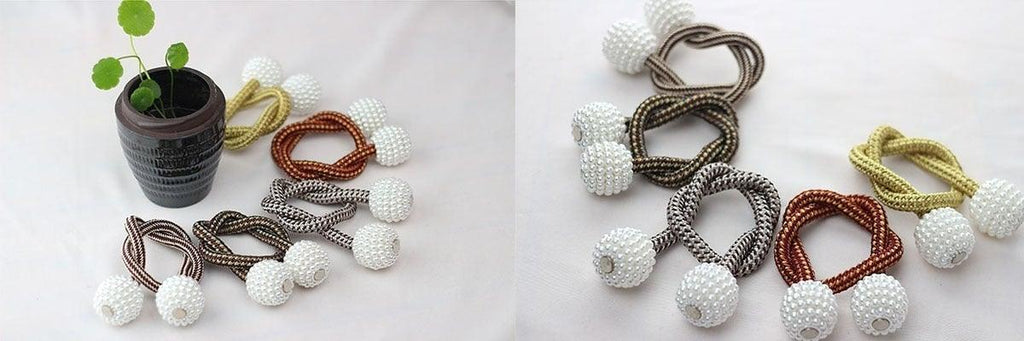 Pearl Magnetic Curtain Clip Curtain Holder Tieback Buckle Clips Hanging Ball Buckle Tie Back Curtain Accessories Home Decor  Decorative Curtain Holdbacks Crystal Tie Backs For Curtains Curtain Holders For Window Draperies