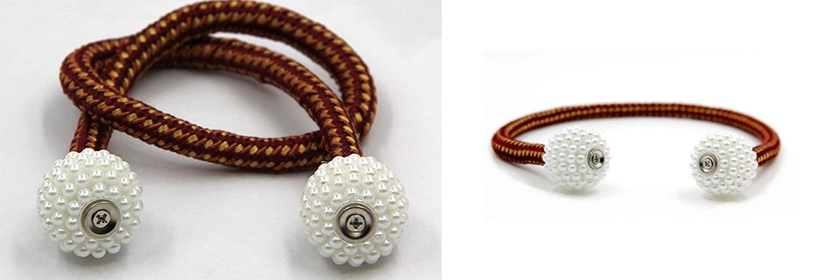 Pearl Magnetic Curtain Clip Curtain Holder Tieback Buckle Clips Hanging Ball Buckle Tie Back Curtain Accessories Home Decor  Decorative Curtain Holdbacks Crystal Tie Backs For Curtains Curtain Holders For Window Draperies
