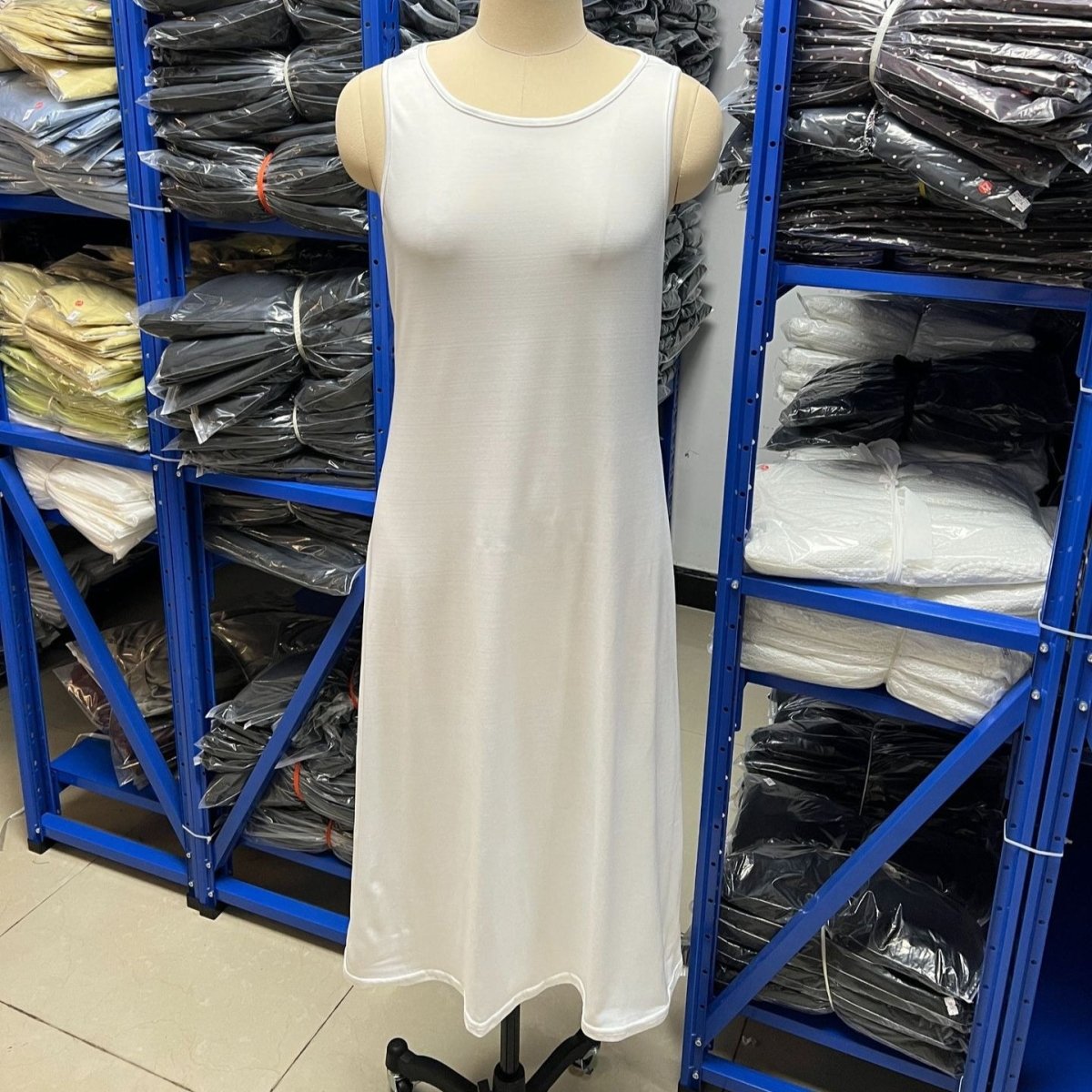 Pearl-Trim Lace Overlay Maxi Dress Set(MS464)