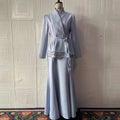 Pearl-Trimmed Blazer & Skirt Set(MS249)