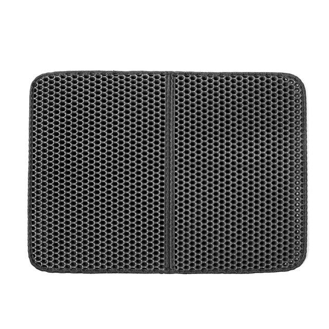Pet Cat Litter Mat Waterproof Double Layer Cat Litter Trapping Pet Litter Box Mat Clean Pad Products For Cats Accessories Cat Litter Mat Trapping for Litter Box No-Toxic & Super Size  Urine & Waterproof Honeycomb Double Layer Anti Tracking Mats