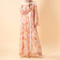 Petal Glow Hand-Embroidered Open Abaya — Secret Garden Series (MOA295)