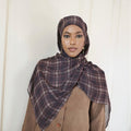 Plaid & Houndstooth Hijab Scarf (MH213)