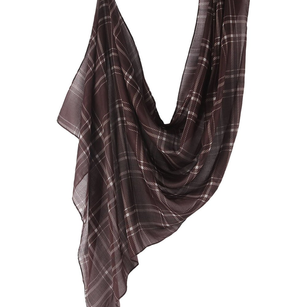 Plaid & Houndstooth Hijab Scarf (MH213)