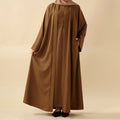 Plain Linen Abaya 3-Piece Set (MOA016)